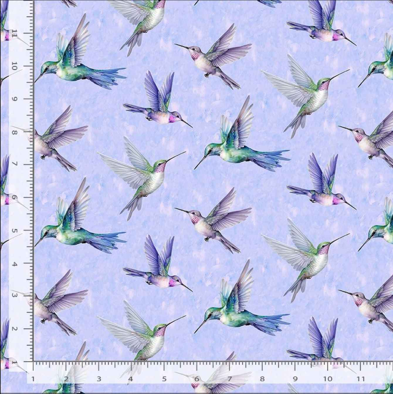 Garden Delight - Flying Hummingbirds Yardage