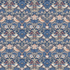 Mini Strawberry Thief Inky Bexleyheath cotton lawn fabric by The Original Morris & Co. featuring birds and flowers in blue and gold tones by Free Spirit Fabrics.