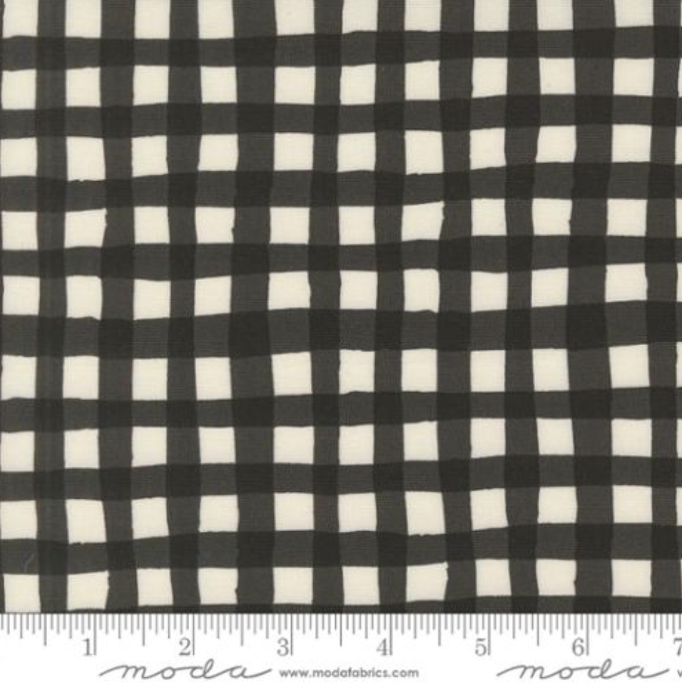 Emmitt and Ivy Gingham Black Cotton Fabric by Sweetwater for Moda Fabrics