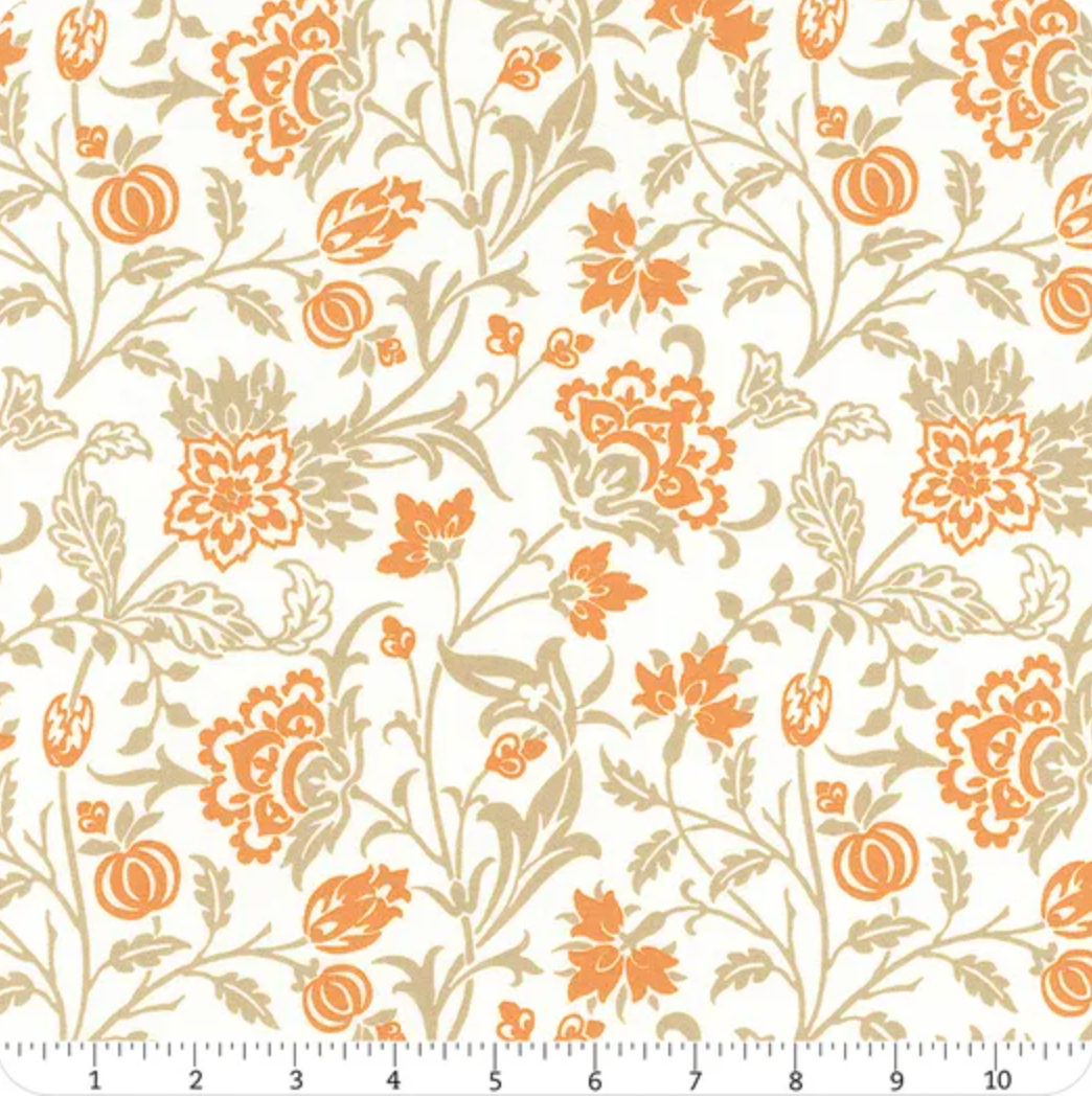 Agatha Road Harvest Floral Ghost Multi Fabric by Fig Tree & Co for Moda Fabrics