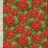 Packed poinsettia and leaves metallic Christmas fabric by Dona Gelsinger