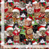 Christmas cheer holiday cats quilting cotton fabric by Timeless Treasures