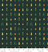 hunter green metallic insect fabric by Rifle Paper Co for Cotton and Steel