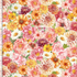 Packed floral cotton fabric with pink peach yellow and cream flowers by Timeless Treasures
