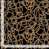 Western rope and lasso loop cotton fabric on black background by Timeless Treasures