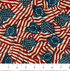 America 250 Stonehenge Flags Beige Multi Backing fabric featuring flowing American flags in red, ivory, and navy on a textured patriotic background.