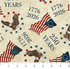 America 250 Stonehenge 250 Toss Beige Multi fabric featuring American flags, bald eagles, stars, and 250 Years patriotic anniversary artwork.
