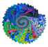 Kaffe Fassett Collective February 2026 Cool Design Roll featuring 40 coordinated 2.5-inch fabric strips in blue, teal, purple, green, and floral prints.