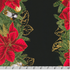 Elegant Christmas quilt featuring Holiday Flourish Forest Glen poinsettia stripe fabric with festive holiday colors and metallic details.