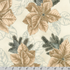 Holiday Flourish Forest Glen cream fabric featuring ivory poinsettias, pinecones, evergreen branches, and metallic silver accents.