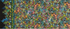 Colorful Effervescence Caribbean cotton fabric featuring intricate dot-painting inspired circles and organic mosaic patterns in turquoise, aqua, yellow, green, pink, and blue by Amelia Caruso for Robert Kaufman Fabrics.