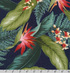 Sevenberry Island Paradise Barkcloth Navy Yardage