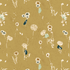 Summer Folk Painted Meadow Honey premium cotton fabric by Lissie Teehee for Cotton + Steel featuring delicate wildflowers, dandelions, and meadow grasses on a warm honey-gold background.