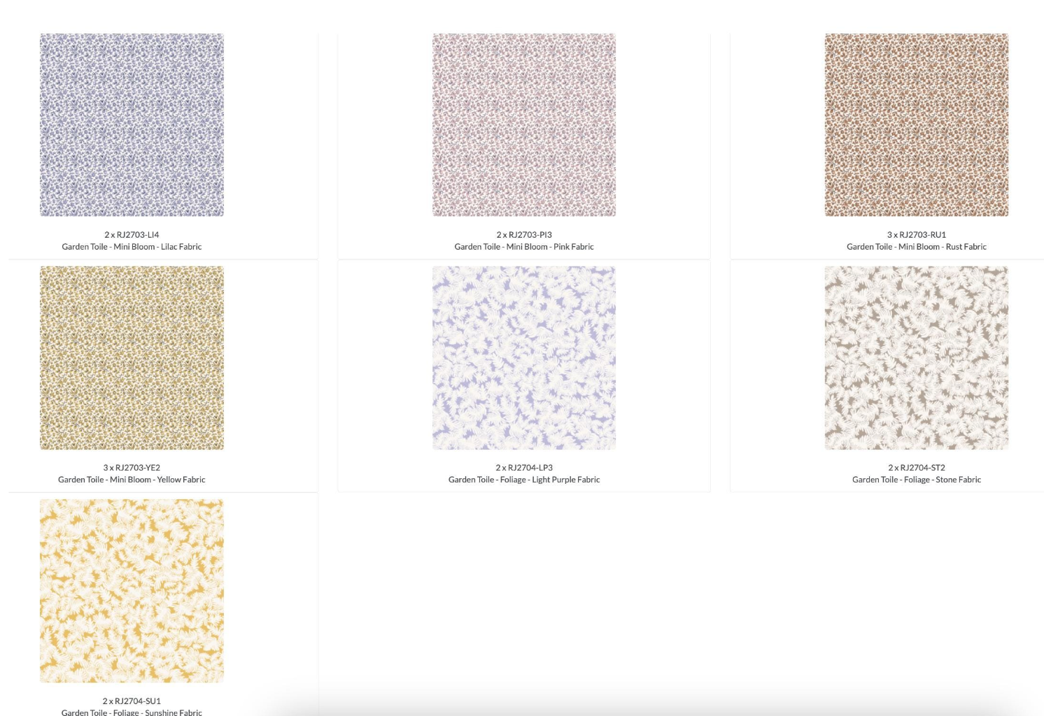 Garden Toile 5x5 Pack/Charm Pack