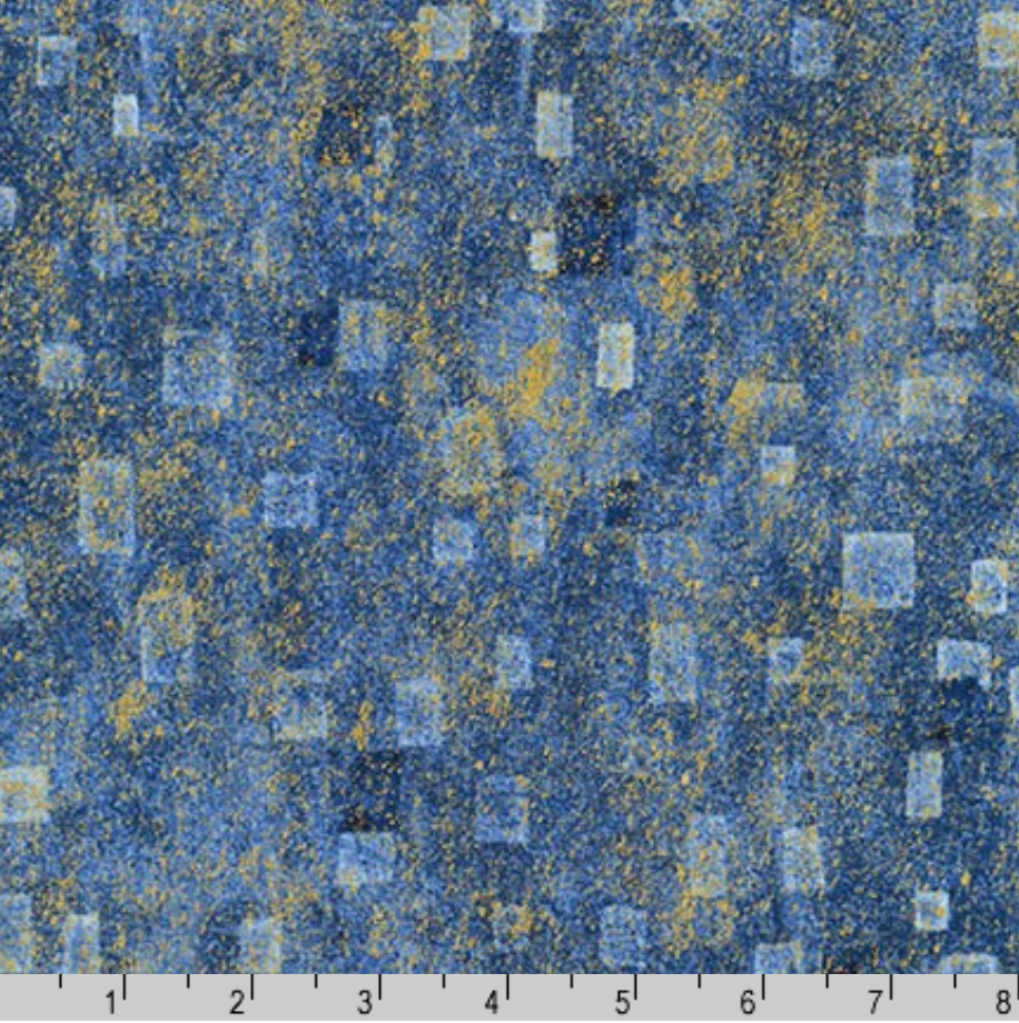 Gustav Klimt - Blue Gold Metallic Yardage