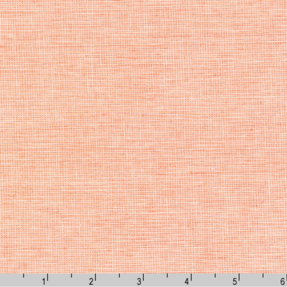 Essex Yarn Dyed Homespun Orangeade fabric by Robert Kaufman featuring a soft peach-orange textured linen-cotton woven blend, ideal for quilting, apparel, bags, and home décor.