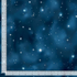 Peace & Harmony Holy Night Sky fabric featuring a deep blue star-filled sky with twinkling stars and soft celestial clouds