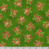 Fern green cotton flannel featuring scattered pink floral posies from the Bouquet of Roses Flowerhouse Collection by Debbie Beaves for Robert Kaufman.