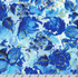Blue watercolor floral quilting fabric with metallic gold accents from the Cobalt Bliss collection by Lauren Wan for Robert Kaufman Fabrics.