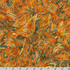 Golden Feathers Mosaic Feathers Saffron Metallic quilting cotton fabric by Studio RK for Robert Kaufman featuring colorful stylized feathers in saffron, teal, gold, and earth tones with shimmering metallic accents.