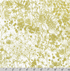 White quilting fabric featuring delicate metallic gold wildflower sketches from the Cobalt Bliss collection by Lauren Wan for Robert Kaufman Fabrics.