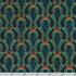 Golden Feathers Paisley Swirls Navy metallic quilting cotton fabric by Studio RK for Robert Kaufman featuring ornate gold, teal, and copper paisley swirl motifs on a deep navy background.