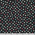Gelato Polka Dots Black Japanese quilting cotton fabric by Sevenberry for Robert Kaufman featuring white, pink, and sky blue polka dots on a black background.