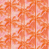 Poolside Too Sorbet premium cotton canvas featuring bold orange tropical palm trees on a soft pink background by Ruby Star Society for Moda Fabrics.