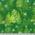 Artisan Batiks Evergreen Ice Sparkle Winter Forest Green premium cotton batik featuring evergreen trees, woodland deer, and metallic silver snowflakes by Lunn Studios for Robert Kaufman.