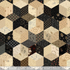 Black Sheep Cottons Stars Black quilting cotton fabric by Pam Buda for Marcus Fabrics featuring faux patchwork star blocks and hexagons in black, cream, taupe, and gray reproduction prints.