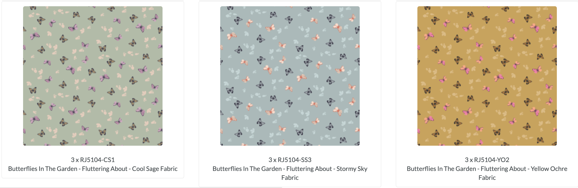 Butterflies In The Garden 10-inch Layer Cake by RJR Studio for RJR Fabrics featuring 42 premium cotton precut squares with butterflies, florals, botanical prints, and coordinating blenders in blush pink, lavender, sage, blue, and charcoal.