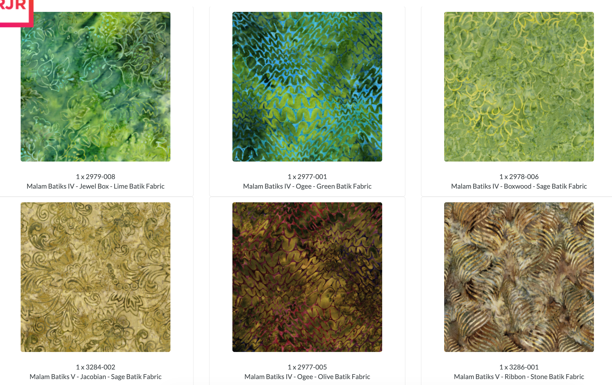 Best Of Malam Batiks - Rain Forest Spindle Strips
