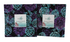 Blossom Batiks Splash Patty Cake by Flaurie & Finch for RJR Fabrics featuring 42 premium 10-inch cotton batik squares in coordinated shades of navy, turquoise, aqua, teal, lavender, and purple for quilting and sewing projects.