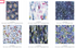 Fleur Couture Digiprint 5-inch charm pack by RJR Studio featuring 42 dark navy and colorful floral cotton fabric squares.