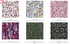 Fleur Couture Digiprint 5-inch charm pack by RJR Studio featuring 42 dark navy and colorful floral cotton fabric squares.
