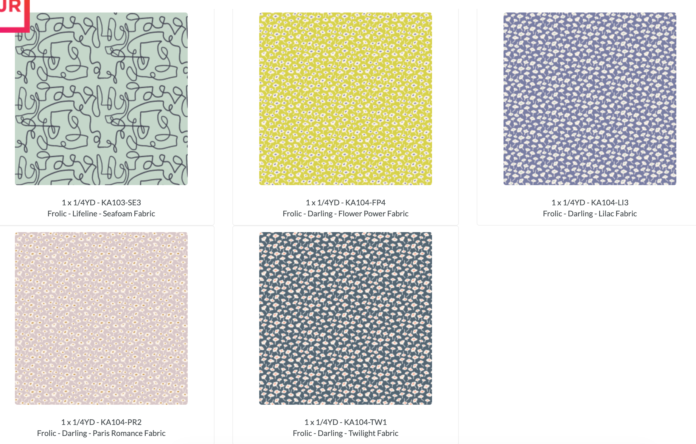 Frolic Fat Quarter Bundle - 17 Fat Quarters