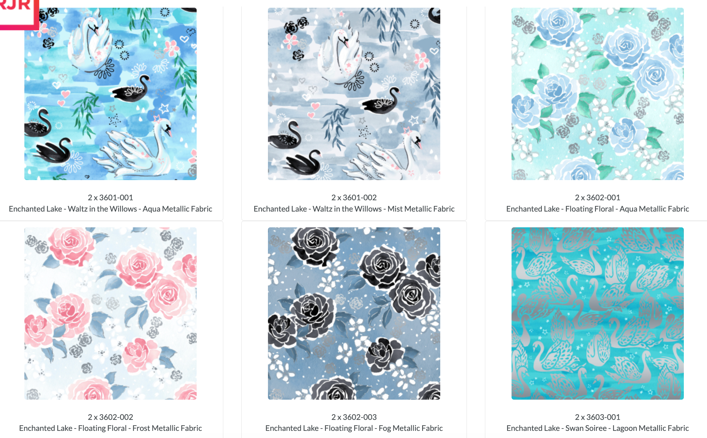 Enchanted Lake Pixie Strips jelly roll by Flaurie and Finch for RJR Fabrics featuring aqua, blue, pink, gray, black and metallic cotton prints.
