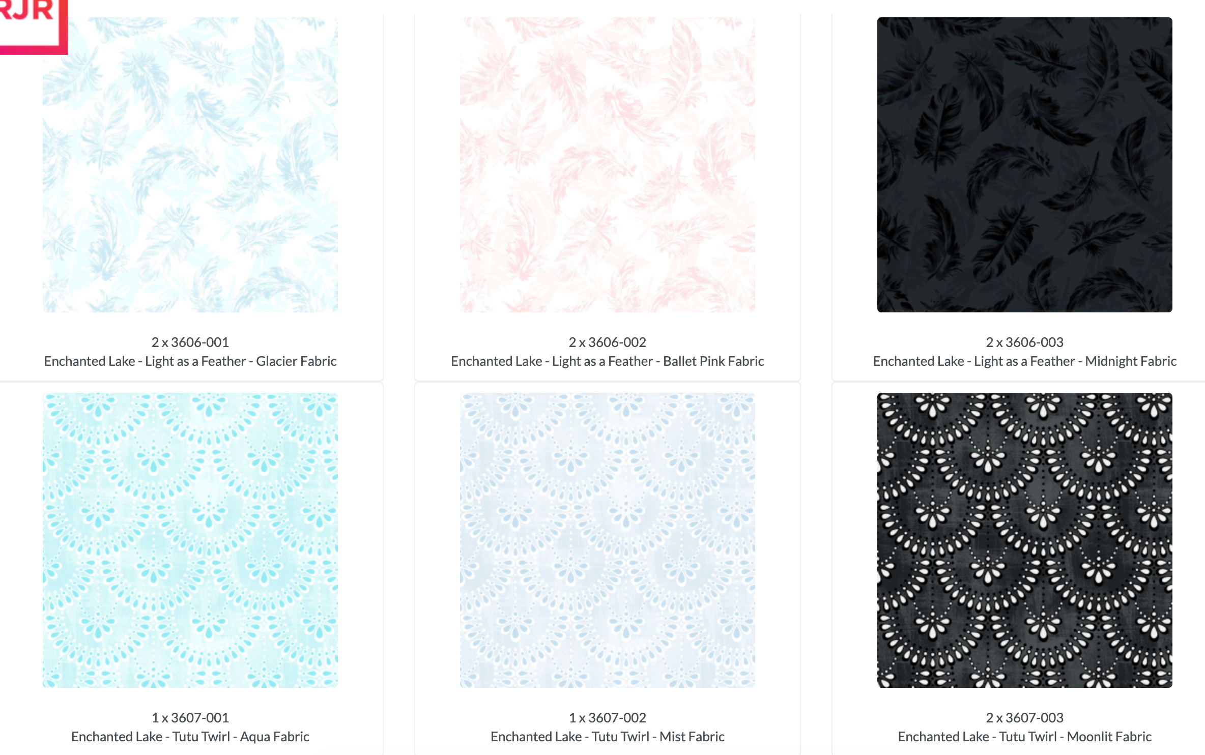 Enchanted Lake Pixie Strips jelly roll by Flaurie and Finch for RJR Fabrics featuring aqua, blue, pink, gray, black and metallic cotton prints.