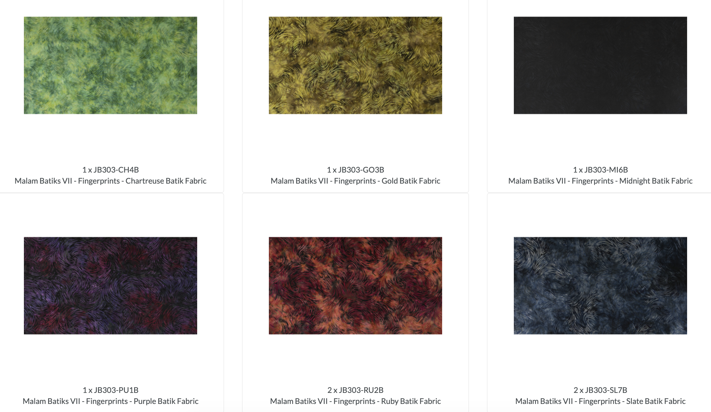 Malam Batiks VII 5x5 Charm Pack by Jinny Beyer for RJR Fabrics featuring 42 premium hand-dyed batik quilting cotton squares in rich jewel tones including blue, teal, green, gold, orange, ruby, purple, and black with floral and textured batik designs.