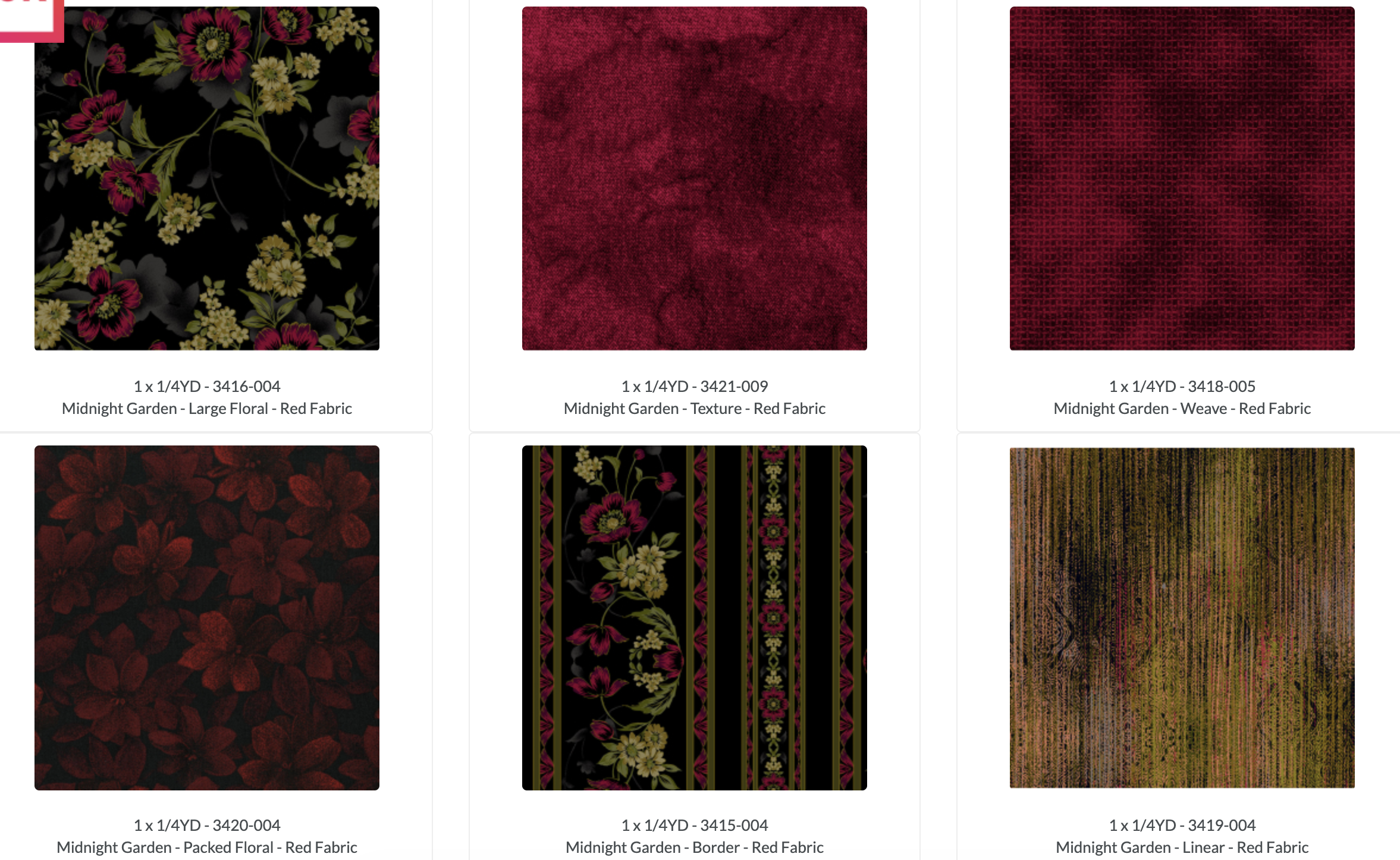 Midnight Garden Fat Quarter Bundle by Jinny Beyer for RJR Fabrics featuring 37 premium quilting cotton fat quarters with elegant floral prints, border prints, textured blenders, embossed designs, woven textures, and coordinating jewel-toned fabrics in blues, teals, reds, violets, purples, and neutrals.