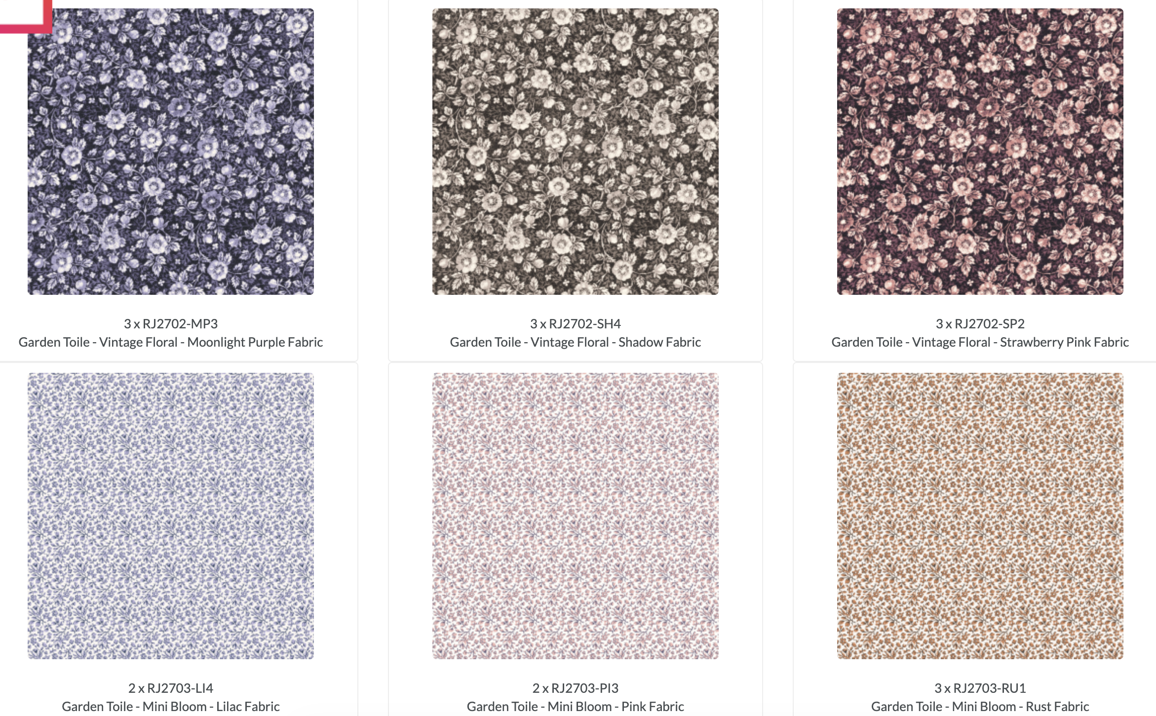 Garden Toile 10x10 Layer Cake by RJR Studio featuring 42 premium cotton precut floral and toile fabric squares for quilting and sewing.