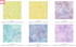 Malam Batiks VI Lights Patty Cake by Jinny Beyer featuring 42 premium 10-inch hand-dyed batik fabric squares in soft blue, aqua, lavender, yellow, pink, and green tones for quilting and sewing.