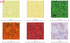 Malam Batiks VI Lights & Brights Patty Cake by Jinny Beyer for RJR Fabrics featuring 42 premium 10-inch hand-dyed batik fabric squares from the complete collection in vibrant blue, green, yellow, orange, pink, purple, and white tones for quilting and sewing.