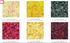 Nature Walk Batik Fat Quarter Bundle by RJR Fabrics with 22 colorful botanical, floral, leaf and branch print cotton batiks.