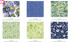 Petal Park charm pack with 42 precut 5-inch floral cotton squares by RJR Studio for RJR Fabrics