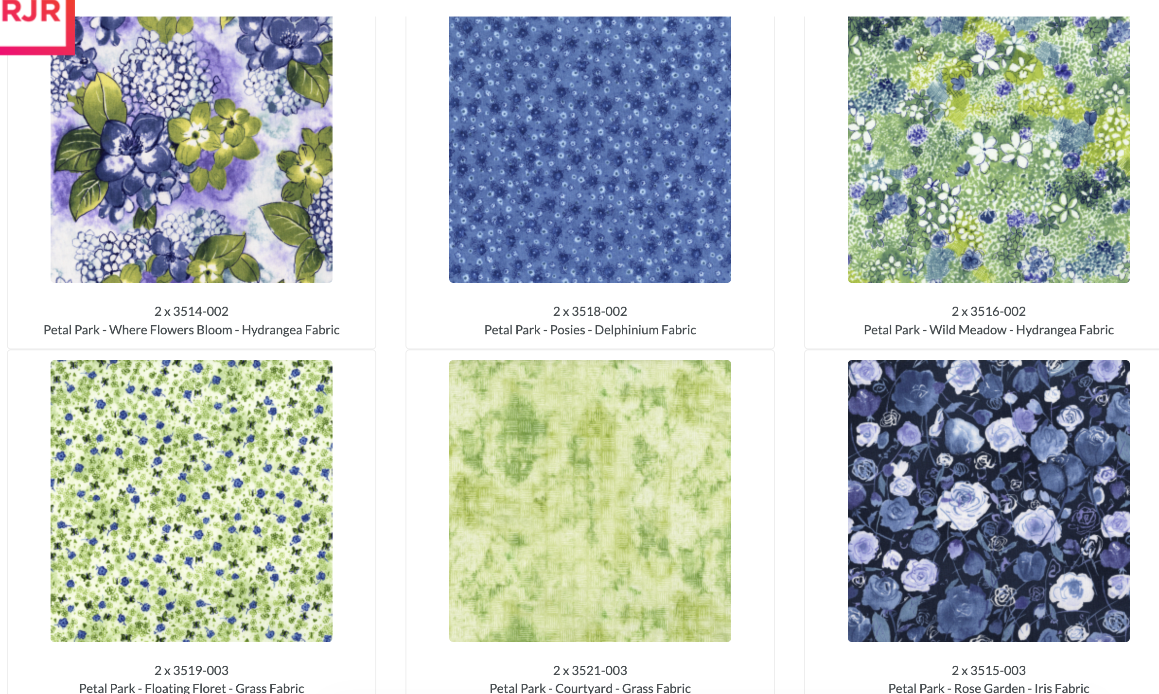 Petal Park Pixie Strips jelly roll with coordinating floral cotton strips by RJR Studio for RJR Fabrics