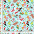 Jingle All The Way Aqua Christmas cat fabric by Erica Ilene for Dear Stella Design