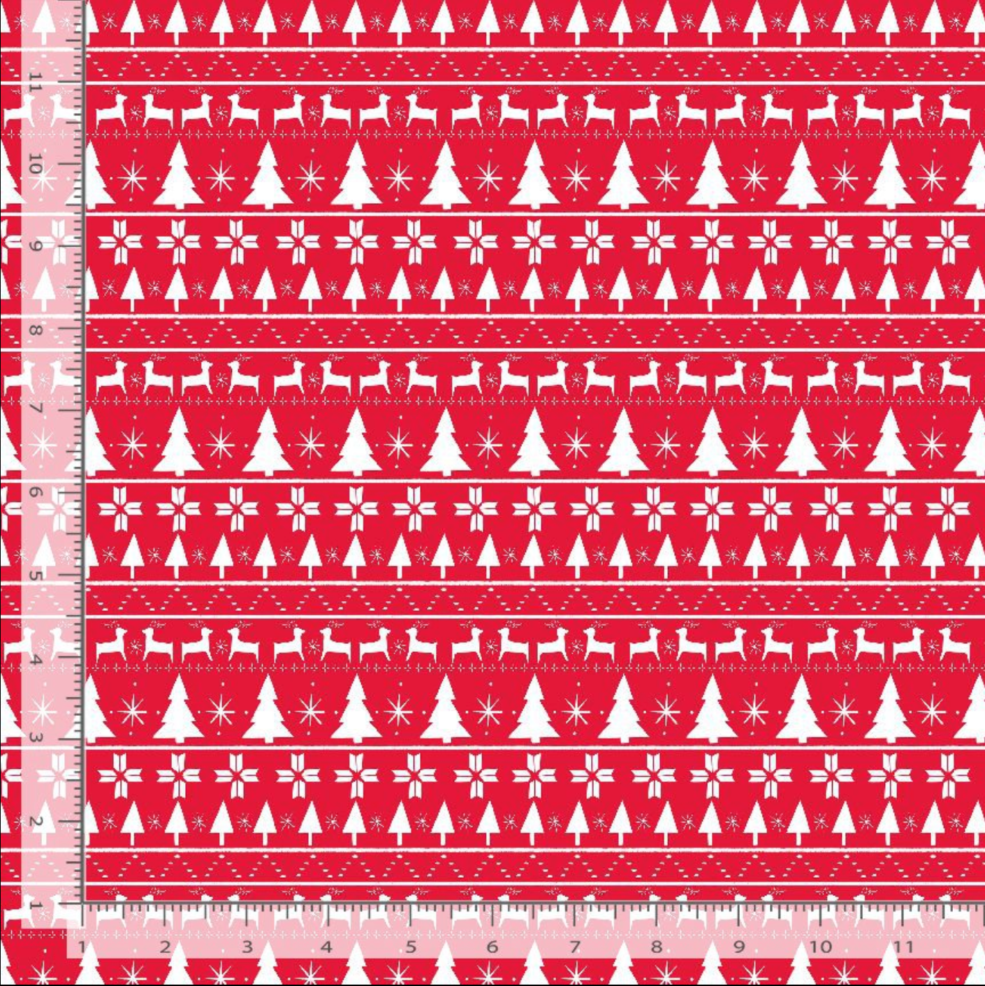 Jingle All The Way Fair Isle Mandarin Christmas fabric by Erica Ilene for Dear Stella Design