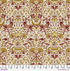 Lodden Main Mulberry fabric by Morris & Co for FreeSpirit, featuring ornate scrolling flowers, vines, and leaves in rust, mulberry, gold, cream, and neutral tones.