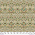 Lodden Mini Strawberry Thief Old Gold fabric by Morris & Co for FreeSpirit, featuring small birds, strawberries, flowers, and scrolling foliage in cream, sage, teal, gold, and berry tones.